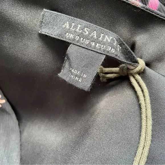 NEW All Saints Safiya Solanio Ruched Maxi Dress size US 4 - Picture 12 of 14